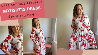 Deer and Doe Patterns Myosotis Dress Sew Along Part 1 [upl. by Nasas]