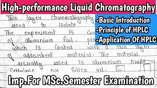 HPLC highperformance Liquid Chromatographyprinciple and application of HPLC KanhaiyaPatel [upl. by Jp]