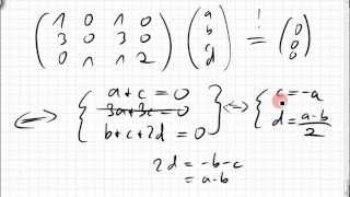 04A1 Rang Spaltenraum Defekt Kern einer Matrix lineares Gleichungssystem [upl. by Llehcram]