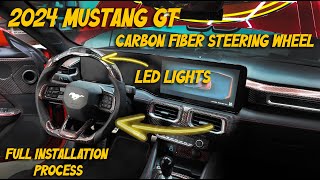 How to install a Carbon Fiber Steering Wheel with RPM Lights 2024 Mustang GT  S650 [upl. by Housum191]