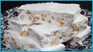 TORRONE BIANCO Morbido Fatto in Casa Italian Recipe [upl. by Ardnaxela424]