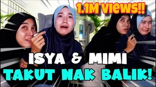 ISYA amp MIMI MENANGIS TERUK ISYA PERNAH ALAMI BENDA NI REACTION TO HORROR VIDEO [upl. by Shaper]