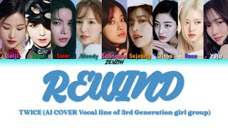 HOW WOULD VOCAL LINE 3rd Gen GIRL GRUP SING TWICE  REWIND AI COVER [upl. by Leuneb]