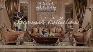 European Living Room Collection in Vintage Silver by Savannah Collections  Marge Carson [upl. by Marquez]