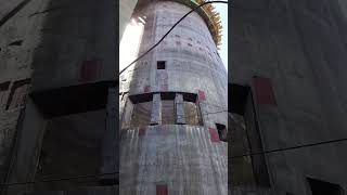 Cementsilo view slipform constructionsiloconstruction vlog siloconstruction ytshortvideo real [upl. by Deni]