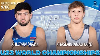 Hayk KHLOYAN ARM vs Abubakar KHASLAKHANAU AIN  2024 U23 World Cships  Gold Medal  GR 97Kg [upl. by Romain229]