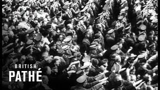 Parade Vor Dem Schopfer Grossdeutschlands Aka German Military Parade  Hitler Takes Salute 1940 [upl. by Hgielrac]