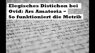 Elegisches Distichon  Ovid Ars Amatoria  So funktioniert die Metrik [upl. by Kassey715]