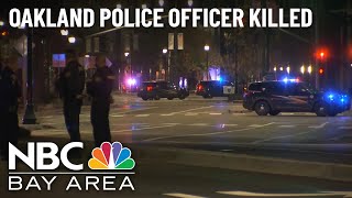 Oakland police officer shot killed in the line of duty [upl. by Inaja382]