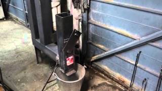 DIY rocket stove wood pellet space heater MK3 No9 [upl. by Willamina]