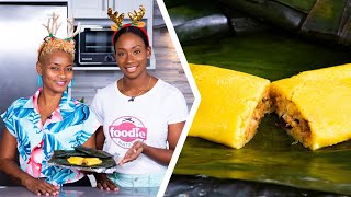 How To Make Trini Chicken Pastelles  Foodie Nation x Trini Food Designer  Arlene [upl. by Ahsrop]