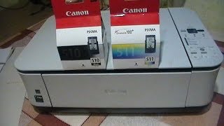 Устанавливаем новые картриджи в струйный принтер МФУ Canon MP250 [upl. by Brieta266]