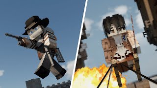 LEVI VS KENNY  AntiPersonnel ODM Gear in Minecraft [upl. by Ailet982]