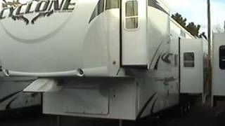 Used Toy Hauler Fifth Wheel  2009 Cyclone 4012 Toy Hauler 41ft 3Slides LOADED [upl. by Anial]