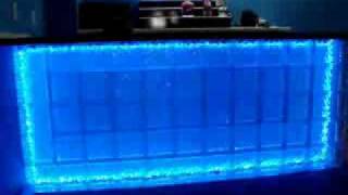 Barra de bar con led RGB en cristal paves [upl. by Eerrehc269]