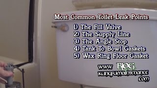 Intermittent Water Leaking Toilet Five Most Often Leak Points Video [upl. by Pembroke]