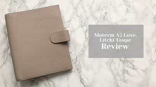 Moterm A5 Luxe Litchi Taupe Planner Review  Ali Express Planner  Minimal Planning [upl. by Adliw]