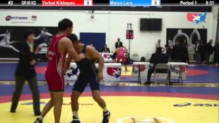 60 KG R32 Yerbol Kikbayev KAZ vs Marco Lara US Army [upl. by Nomi]