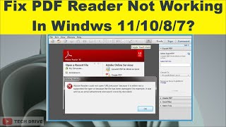 How to Fix PDF Reader Not Working In Windows 111087 Adobe Reader DCsolved  2022 [upl. by Bernadene]