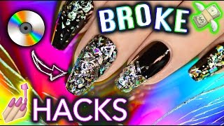 16 Simple Broke Life Nail Hacks [upl. by Atsirhcal]