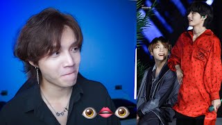 very straight me reacting to BTS Taekook moments 😳 [upl. by Nita10]