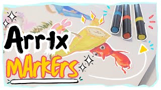 Arrtx Marker Review Trying Acrylic Markers for the FIRST Time✨ [upl. by Lamee]