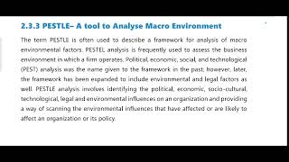 PESTLE ANALYSIS  CHAPTER 2  CA INTER  STRATEGIC MANAGEMENT  IN TANGLISHTAMIL [upl. by Alejoa377]