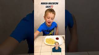 MAKAN MACARONI SAOS⁉️ food ketchup mukbang recipe challenge funny comedy [upl. by Eeryn118]