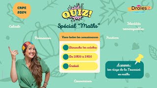 CRPE  GRAND QUIZ DE MATHS [upl. by Eusoj]