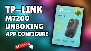 TPLINK M7200  Pocket Router  Unboxing  tp MIFI App Setting Configuration [upl. by Voltz]