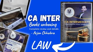 CA Inter LAW Books Unboxing  LawMaven Arjun chhabra sir  Books review and complete information [upl. by Herriott533]