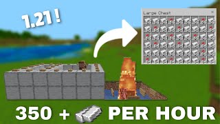 Minecraft 121 Easiest IRON farm tutorial  121 [upl. by Azeria143]