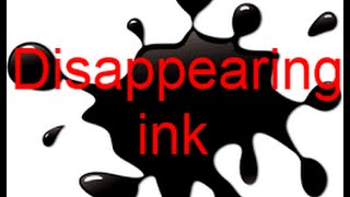 How to make disappearing ink [upl. by Eneladgam696]