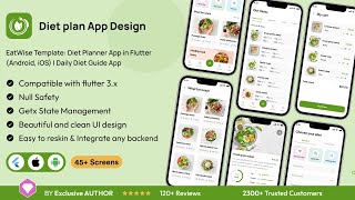 EatWise Diet Recipe Planner App in Flutter  DailyDietGuide [upl. by Cynara497]