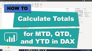 MTD QTD YTD in Power BI [upl. by Gilberte]