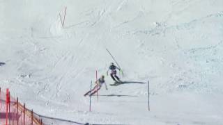 Dartfish SimulCam  The difference between Gold LUCA AERNI and Silver MARCEL HIRSCHER [upl. by Sualokin]