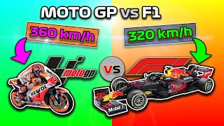 F1 VS MOTO GP 💥 ¿QUÉ ES MÁS RÁPIDO UN COCHE DE FORMULA 1 🟢 o UNA MOTO GP EL MEJOR Te SORPENDERÁ [upl. by Yvel671]