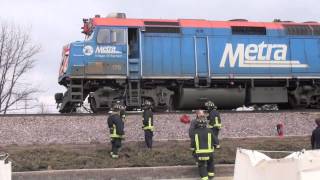 Metra Passenger Train Locomotive Fire Aftermath Immediately After Extinguished [upl. by Fairfax467]