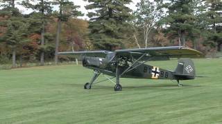 Fieseler Storch takeoff [upl. by Oznerol]