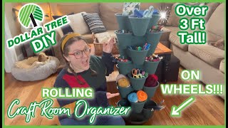 ROLLING Craft Room Organizer  Dollar Tree DIY  MakeIt Monday  Ep1 [upl. by Buffum]