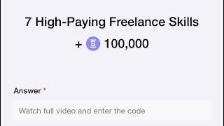 7 HighPaying Freelance Skills  Time Farm YouTube Video Code [upl. by Anoiek]