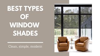 THE BEST TYPES OF WINDOW SHADES [upl. by Ocnarf]