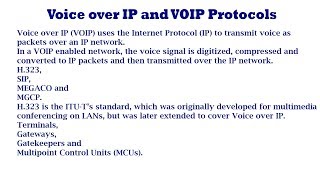 Voice over IP and VOIP Protocols [upl. by Stuppy]