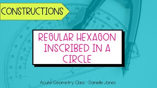 Construct a Regular Hexagon Inscribed in a Circle  Geometry Constructions [upl. by Eugen748]