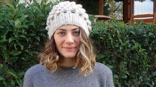 How to crochet a Bobble Hat Easy beginners pattern [upl. by Witte]