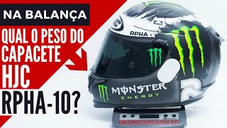 Confira o peso do Capacete HJC RPHA10  Weight Helmet   Grid Motors [upl. by Justina]