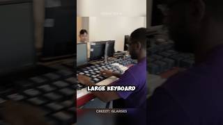 World’s LARGEST KEYBOARD Credit Glarses shorts funny viral trending [upl. by Newsom]