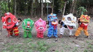 BARONGAN BARONGSAI  LION DANCE PERFORMANCE  Upin amp Ipin  Gong Xi Fa Cai FULL HD [upl. by Ertemed]