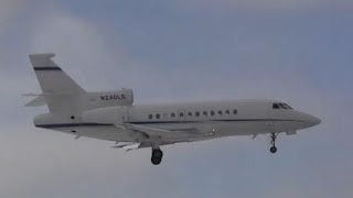 Emergency Landing  Dassault Falcon 900EX Engine Failure [upl. by Pelligrini]