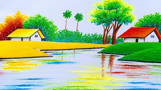 Easy landscape drawingLandscape drawing [upl. by Ritz]